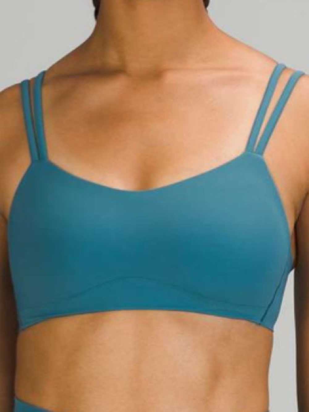 Lululemon Luke a Cloud Sports Bra Blue Yoga Pilates 10 Light Comfortable All Day